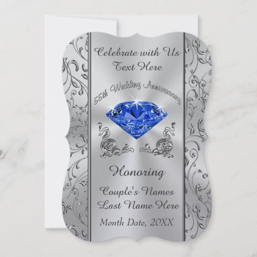 Pearl Shimmer Einladungen zum 65. Hochzeitstag (Vorderseite)