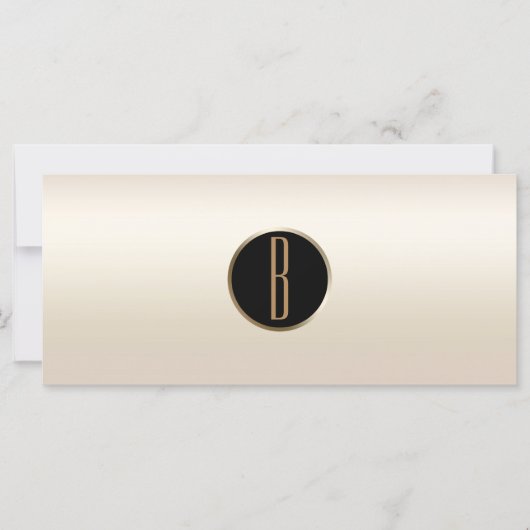 Pearl Shimmer Gold Glam Monogram Gift Certificate (Vorderseite)