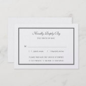 Pearl Shimmer Wedding RSVP Karte (Vorne/Hinten)