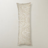 Pearl Silver Vintag Damask Muster Kissen (Rückseite (Vertikal))