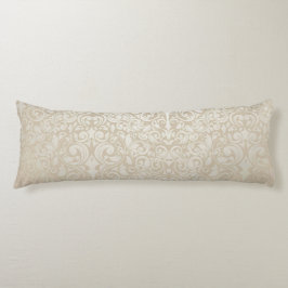 Pearl Silver Vintag Damask Muster Kissen