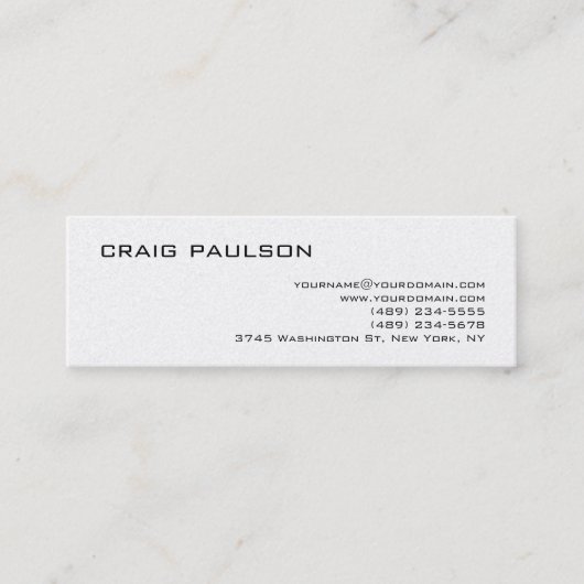 Pearl Simple Trendy Moderne Schlichte Visitenkarte (Vorderseite)