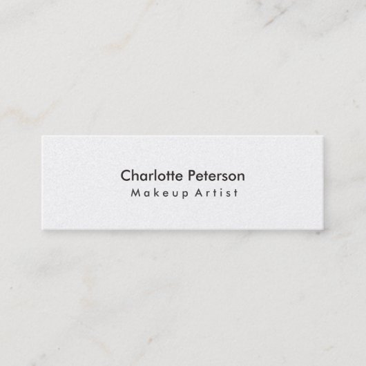 Pearl Skinny Makeup Artist Hair Stylist Mini Visitenkarte (Vorderseite)