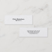 Pearl Slim Modern Trendy Charming Business Card Mini Visitenkarte (Vorne/Hinten)