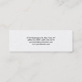 Pearl Slim Modern Trendy Charming Business Card Mini Visitenkarte (Rückseite)