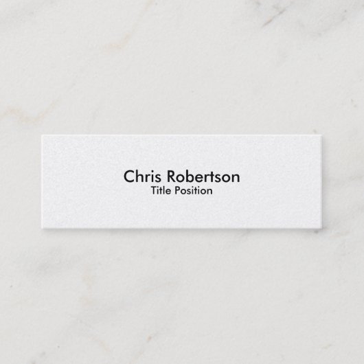 Pearl Slim Modern Trendy Charming Business Card Mini Visitenkarte (Vorderseite)