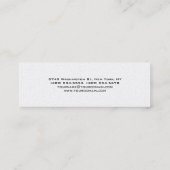 Pearl Slim Modern Trendy Stylische Visitenkarte (Rückseite)