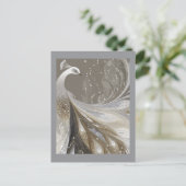 PEARL SPARKLE PEACOCK #1 POSTKARTE (Stehend Vorderseite)