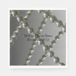 Pearl Strings Wedding Paper Napkins Serviette
