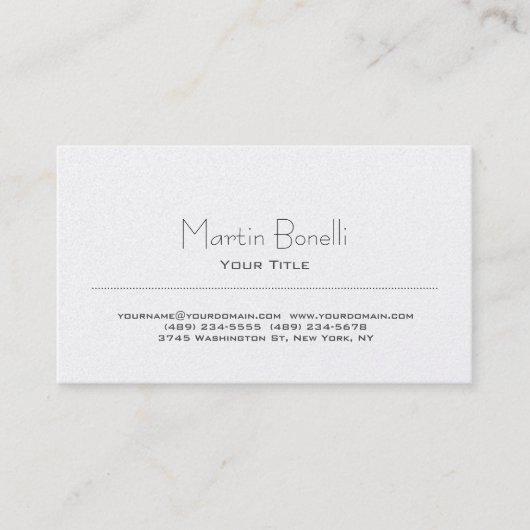 Pearl Stylish Modern Trendy Business Card Visitenkarte (Vorderseite)
