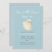 Pearl Swan Birthday Collection Einladung (Vorne/Hinten)