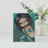Pearl Swirl Mermaid Postcard Postkarte (Stehend Vorderseite)