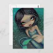Pearl Swirl Mermaid Postcard Postkarte (Vorne/Hinten)