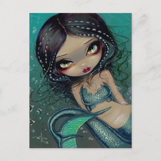 Pearl Swirl Mermaid Postcard Postkarte (Vorderseite)
