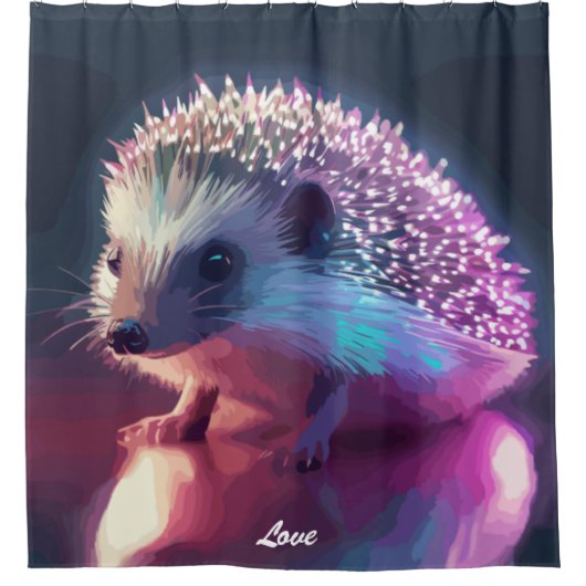 Pearl the Igel Duschvorhang (Vorderseite)