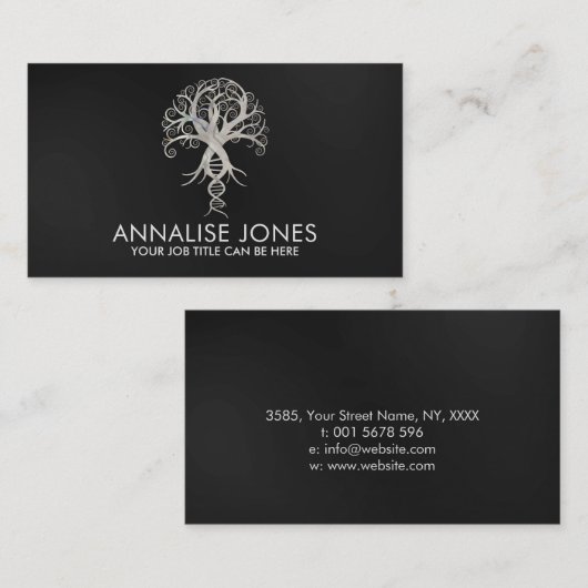 Pearl Tree of Life - Evolution DNA Visitenkarte (Vorne/Hinten)