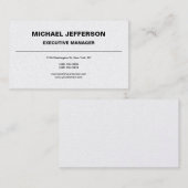 Pearl Trendy Modern Elegant Einfach Schwarz-weiß Visitenkarte (Vorne/Hinten)