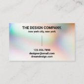 Pearl Typography Gradient Visitenkarte (Rückseite)