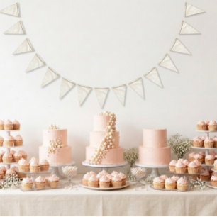 Pearl- und Gold-Glitter-Geburtstag Wimpelkette