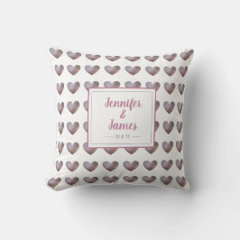 Pearl und lila Herzkissen Hochzeit/Jubiläumskissen Kissen