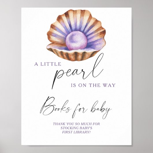 Pearl Under the Sea Baby shower books for baby Poster (Vorne)