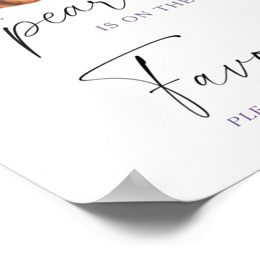 Pearl Under The Sea Baby shower Favors Poster (Ecke)