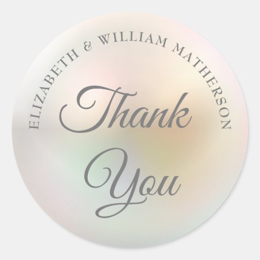 Pearl Vielen Dank Runder Aufkleber (Vorderseite)