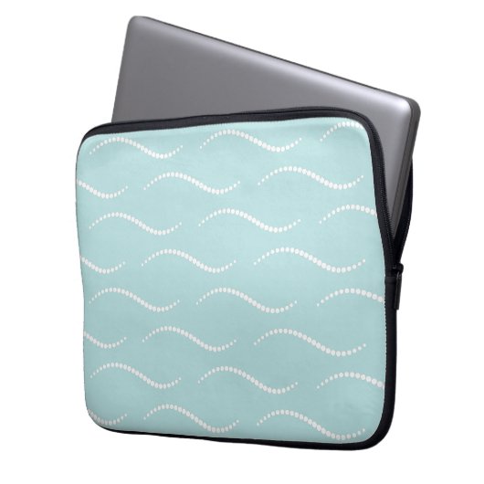 Pearl Waves Laptopschutzhülle (Vorderseite Links)