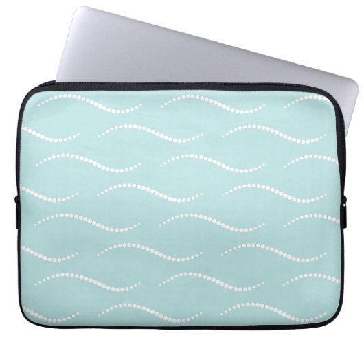 Pearl Waves Laptopschutzhülle (Vorderseite)