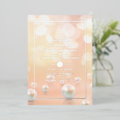 Pearl Wedding Anniversary Foil Einladung (Stehend vorne)