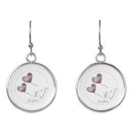 Pearl Wedding Anniversary Pink - Herz Ohrringe