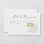 Pearl Wedding Heart UAWG Wedding RSVP Karte (Vorderseite)