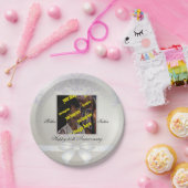 Pearl Wedding Jubiläum 30. White Disposable Pappteller (Party)