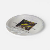 Pearl Wedding Jubiläum 30. White Disposable Pappteller (Schrägansicht)