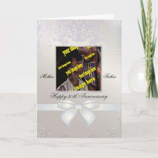 Pearl Wedding Jubiläum Karte (Vorderseite)