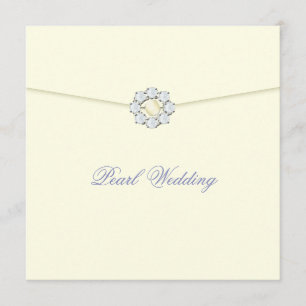 Pearl Wedding Jubiläum mit Diamonds & Pearls Einladung