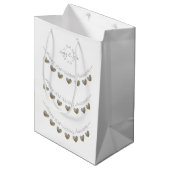 Pearl Wedding Jubiläumsgeschenktasche Mittlere Geschenktüte (Vorderseite Schrägansicht)