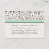 Pearl Wedding Reception Enclosure Card Begleitkarte (Rückseite)