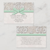 Pearl Wedding Reception Enclosure Card Begleitkarte (Vorne/Hinten)