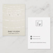 PEARL-WEISSE LICHTSTUDIE STUDIEREN ERNÄHRUNG VISITENKARTE (Vorne/Hinten)