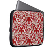 Pearl White Damask Muster Laptopschutzhülle (Vorne Rechts)