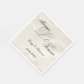 Pearl White Glam Liebe immer Hochzeit Serviette (Ecke)