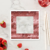 Pearl White Glitzer Red Marble Ombre Serviette (Beispiel)