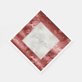 Pearl White Glitzer Red Marble Ombre Serviette (Ecke)