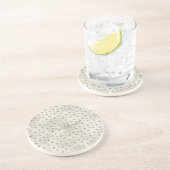 Pearl White Gold Glitzer Sparkle Stars Getränkeuntersetzer (Seite)