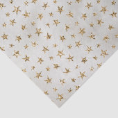 Pearl White Gold Glitzer Sparkle Stars Seidenpapier (Detail)