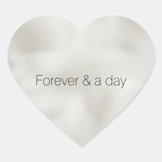 Pearl White Luxe Herz-Aufkleber (Vorderseite)