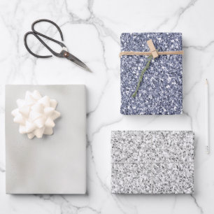 Pearl White Luxe Lila Glam Geschenkpapier Set