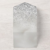 Pearl White Luxe Silver Glitzer     All In One Einladung (Außenbereich)