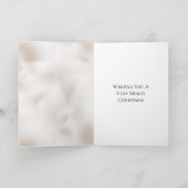 Pearl White Mint Green Christmas Tree Karte (Innenseite)